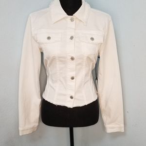 Just USA white denim jacket